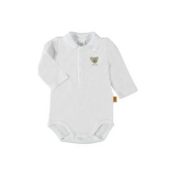 Steiff Boys Baby Body dziecięce bright white - biały. Białe body niemowlęce marki Steiff, bez wzorów, z bawełny, bez rękawów. Za 70,00 zł.