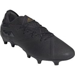 Buty piłkarskie adidas Nemeziz 19.1 Fg M F34409. Czarne buty sportowe męskie Adidas, z materiału, na sznurówki, do piłki nożnej. W wyprzedaży za 819,00 zł.