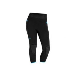 Legginsy narciarskie termoaktywne dla dzieci MYSLIM. Czarne legginsy dziewczęce marki WED'ZE, z dresówki. W wyprzedaży za 59,99 zł.
