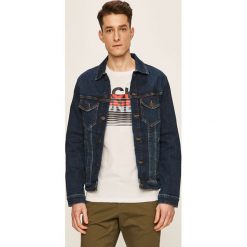Jack & Jones - Kurtka jeansowa. Niebieskie płaszcze męskie Jack & Jones, s, bez wzorów, z elastanu, krótkie, bez kaptura. W wyprzedaży za 139,90 zł.
