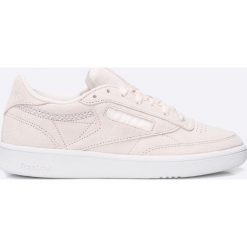 Reebok Classic - Buty Club C Trim Nbk. Szare buty sportowe damskie Reebok Classic, bez wzorów, ze skóry, sportowe, reebok classic. W wyprzedaży za 229,90 zł.