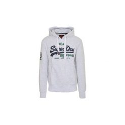Bluzy Superdry Vintage Logo Duo Hood. Szare bluzy męskie Superdry, m, bez wzorów, vintage, bez kołnierzyka, bez rękawów, bez kaptura. Za 309,59 zł.