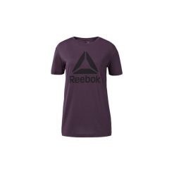 T-shirty z krótkim rękawem Reebok Sport Koszulka WOR Logo. Fioletowe topy sportowe damskie Reebok Sport, s, bez wzorów, bez kołnierzyka, z krótkim rękawem, krótkie, bez kaptura. Za 89,95 zł.