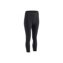 Legginsy Gym & Pilates 7/8 510 damskie. Czarne legginsy damskie DOMYOS, l, bez wzorów, z elastanu. W wyprzedaży za 34,99 zł.