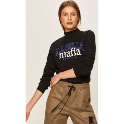 LaBellaMafia - Bluza. Czarne bluzy damskie LABELLAMAFIA, s, z nadrukiem, z elastanu, bez rękawów, bez kaptura. W wyprzedaży za 159,90 zł.