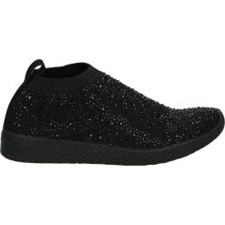Półbuty - UP708 C N J18. Czarne creepersy damskie Venezia, z materiału, sportowe. Za 219,00 zł.