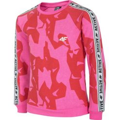 Bluza dla dużych dzieci (dziewcząt) JBLD215 - fuksja. Czerwone bluzy dziewczęce 4F JUNIOR, bez wzorów, z bawełny, bez rękawów, bez kaptura. W wyprzedaży za 49,99 zł.