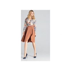 Spódnica675 Brąz. Pomarańczowe spódniczki damskie FIGL, xl, eleganckie, midi, asymetryczne. Za 139,00 zł.