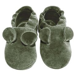 Babice Kapcie Chłopięce Mouse 20.5 Zielone. Zielone kapcie chłopięce marki BABICE, ze skóry. Za 83,00 zł.