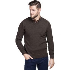 Sweter PAOLO WB 15-83CS. Brązowe swetry klasyczne męskie Giacomo Conti, na jesień, m, z bawełny. Za 229,00 zł.