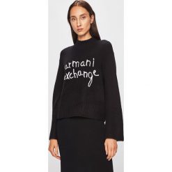 Armani Exchange - Sweter. Czerwone swetry damskie Armani Exchange, s, z aplikacjami, z elastanu, bez rękawów, bez kaptura. W wyprzedaży za 379,90 zł.