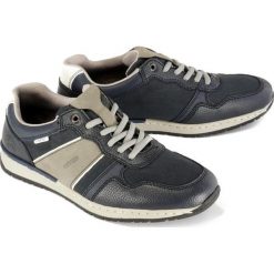 RIEKER B5128-14 blue, półbuty męskie. Niebieskie półbuty męskie Rieker, bez wzorów, na sznurówki. Za 299,90 zł.