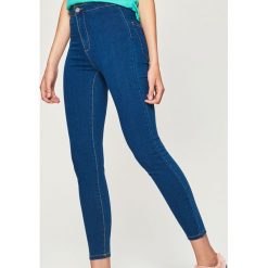 Jeansy skinny high waist - Niebieski. Niebieskie jeansy damskie z wysokim stanem marki Sinsay, z jeansu. Za 49,99 zł.