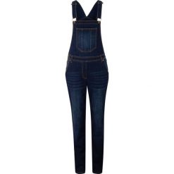 Ogrodniczki dżinsowe WIDE bonprix ciemny denim. Czarne jeansy damskie bonprix. Za 134,99 zł.
