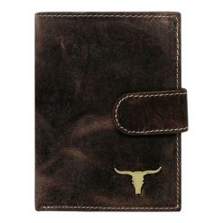 Portfel męski skórzany RFID Buffalo Wild brązowy - Brąz. Pomarańczowe portfele męskie BUFFALO WILD, bez wzorów, ze skóry. Za 59,99 zł.
