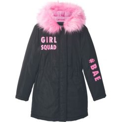 Parka z nadrukiem bonprix czarno-jasnoróżowy z nadrukiem. Różowe kurtki dziewczęce bonprix, z nadrukiem, bez kaptura. Za 149,99 zł.