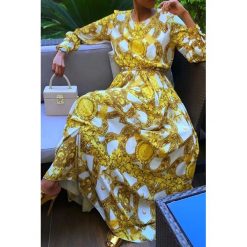Sukienka SHALILA. Sukienki damskie Sukienka SHALILA, s, bez wzorów, eleganckie, bez kołnierzyka, z długim rękawem, długie, maxi. W wyprzedaży za 99,00 zł.
