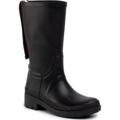 Kalosze TOMMY HILFIGER - Elevated Th Hardware Rainboot FW0FW04583 Black BDS. Czarne kalosze damskie TOMMY HILFIGER, bez wzorów, z gumy. W wyprzedaży za 429,00 zł.