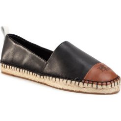 Espadryle LAUREN RALPH LAUREN - Dorian 802774712001 Blk/Dstan. Czarne espadryle damskie Lauren Ralph Lauren, bez wzorów, ze skóry ekologicznej, bez obcasa, na płaskiej podeszwie. Za 429,00 zł.