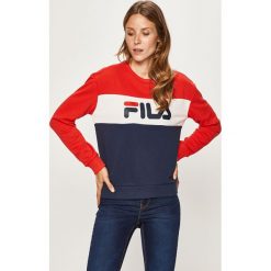 Fila - Bluza. Niebieskie bluzy damskie Fila, s, z nadrukiem, z bawełny, bez rękawów, bez kaptura. Za 279,90 zł.