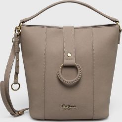 Pepe Jeans - Torebka. Torebki klasyczne damskie Pepe Jeans, w paski, z poliesteru, casualowe, na ramię, średnie, bez dodatków. Za 239,90 zł.