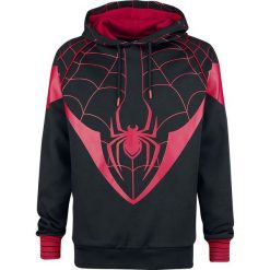 Bluzy męskie: Spider-Man Miles Morales Bluza z kapturem czarny/czerwony