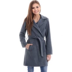 Płaszcz materiałowy - 1-2200 GRMED6. Szare kurtki damskie Unisono, s, w paski, z wiskozy. Za 69,00 zł.