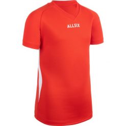 Koszulka do siatkówki V100 dla chłopców. Czarne t-shirty chłopięce ALLSIX, bez wzorów, z poliesteru, bez rękawów. Za 34,99 zł.