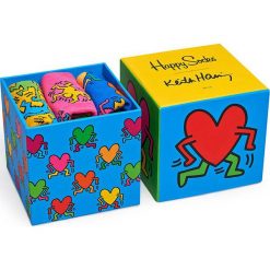 Happy Socks - Skarpety Keith Haring Box (3-pak). Niebieskie bez kategorii marki Happy Socks, z elastanu. W wyprzedaży za 89,90 zł.