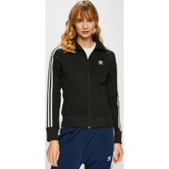 Adidas Originals - Bluza. Czarne bluzy damskie adidas Originals, z nadrukiem, z bawełny, bez rękawów, bez kaptura. W wyprzedaży za 249,90 zł.