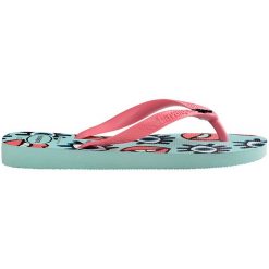 HAVAIANAS TOP FUN > H4144544-0642P. Niebieskie klapki damskie Havaianas, w paski, z gumy, bez obcasa. W wyprzedaży za 69,99 zł.