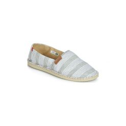 Espadryle Havaianas ORIGINE STRIPES II. Szare espadryle damskie Havaianas, bez wzorów, bez obcasa. W wyprzedaży za 103,20 zł.
