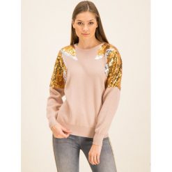 Sweter Silvian Heach Benaira CVA19252MA. Brązowe swetry damskie Silvian Heach, xs, bez wzorów, z poliesteru, klasyczne, bez rękawów, bez kaptura. W wyprzedaży za 259,00 zł.