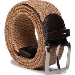 Pasek Męski TOMMY HILFIGER - Denton Elastic 3.5 AM0AM05883 AEQ. Brązowe paski męskie TOMMY HILFIGER, w paski, ze skóry. Za 229,00 zł.