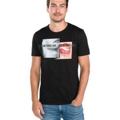 Antony Morato Koszulka Czarny. Czarne podkoszulki męskie xl, z nadrukiem, z bawełny, krótkie. Za 154,95 zł.