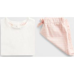 Mango Kids - Piżama dziecięca Lola 80-104 cm. Białe piżamy dziewczęce Mango Kids, bez wzorów, z bawełny, bez rękawów. W wyprzedaży za 45,90 zł.