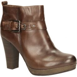 BOTKI MARCO TOZZI 2-25048-23. Brązowe botki damskie marki Marco Tozzi, bez obcasa, bez zapięcia. Za 149,99 zł.