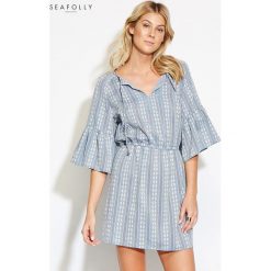 Sukienka plażowa Seafolly Dobby Stripe 53468-DR. Sukienki damskie Seafolly, na plażę, s, bez wzorów, bez kołnierzyka, bez rękawów. Za 335,00 zł.