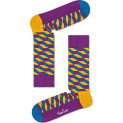 Happy Socks - Skarpetki Filled Optic. Fioletowe skarpetki damskie Happy Socks, bez wzorów. Za 39,90 zł.