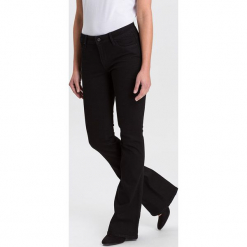 Dżinsy "Flare Faye" - Flared fit - w kolorze granatowym. Niebieskie spodnie z wysokim stanem marki Cross Jeans, z aplikacjami. W wyprzedaży za 127,95 zł.