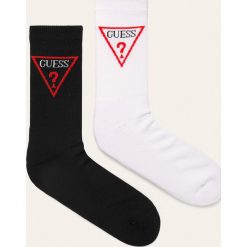 Guess Jeans - Skarpetki (2 pack). Czarne skarpetki męskie Guess Jeans, z aplikacjami, z elastanu. W wyprzedaży za 49,90 zł.
