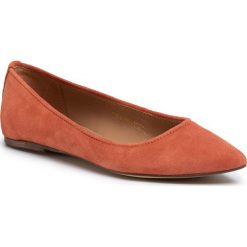 Baleriny R.POLAŃSKI - 0727 Brick Zamsz. Pomarańczowe baleriny damskie R.Polański, bez wzorów, ze skóry, bez obcasa. Za 239,00 zł.