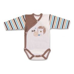 Lafel Body Chłopięce Bear 74 Brązowy. Pomarańczowe body niemowlęce Lafel, bez wzorów, bez rękawów. Za 35,00 zł.