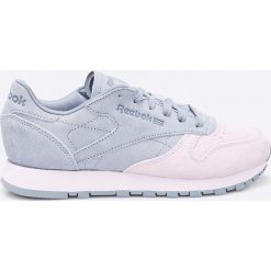 Reebok Classic - Buty CL LTHR Nbk. Fioletowe buty sportowe damskie marki Reebok Classic, bez wzorów, ze skóry, sportowe, reebok classic. W wyprzedaży za 199,90 zł.