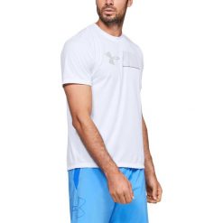 Under Armour Run Koszulka Biały. Białe t-shirty męskie Under Armour, m, z nadrukiem, z poliesteru, bez kołnierzyka, krótkie. Za 171,95 zł.