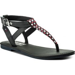 Chodaki damskie: Japonki TOMMY JEANS - Flat Sandal Gingham Pattern EN0EN00213 Midnight 403