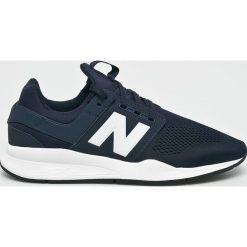 New Balance - Buty. Niebieskie halówki męskie marki New Balance, z gumy, na sznurówki. W wyprzedaży za 349,90 zł.