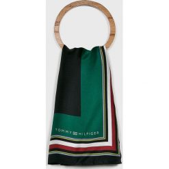 Tommy Hilfiger - Apaszka. Niebieskie apaszki damskie marki TOMMY HILFIGER, z jedwabiu. Za 179,90 zł.