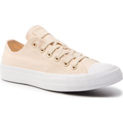 Trampki CONVERSE - Ctas Ox 163306C Light Twine/White/White. Brązowe półbuty damskie Converse, bez wzorów, z gumy, bez zapięcia. W wyprzedaży za 229,00 zł.