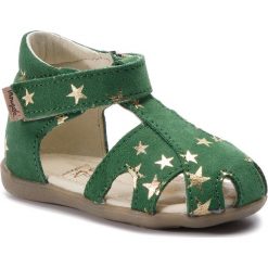 Sandały MRUGAŁA - Mimi 1111/9-26 Grass Stars. Zielone sandały dziewczęce Mrugała, ze skóry, bez zapięcia. W wyprzedaży za 159,00 zł.